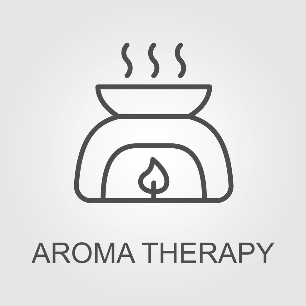 Gliederung Aromatherapie Vektor Symbol. Aromatherapie Illustration zum Netz, Handy, Mobiltelefon Apps, Design. Aromatherapie Vektor Symbol.