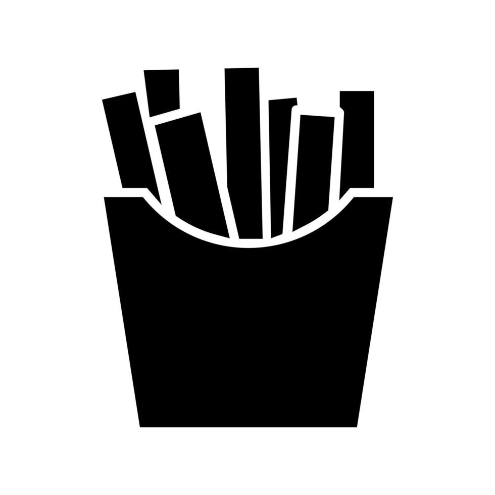 franska frites ikon vektor. snabb mat illustration tecken. gata mat symbol. Kafé logotyp. vektor