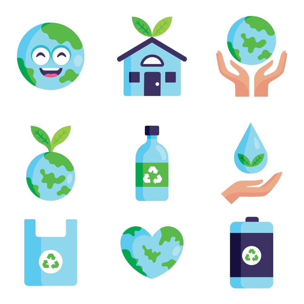 Earth Day Icon Sammlung vektor