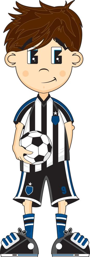 süß Karikatur Fußball Fußball Spieler - - Sport Illustration vektor