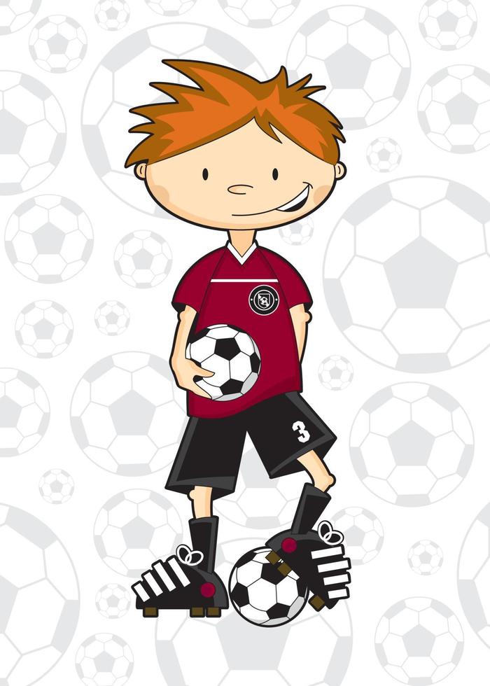 süß Karikatur Fußball Fußball Spieler - - Sport Illustration vektor
