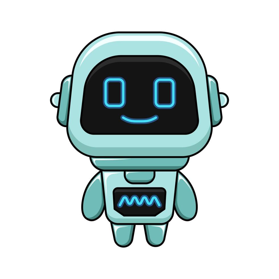 Illustration Vektor Roboter Design kawaii