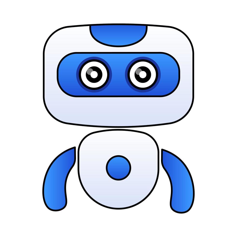 söt robot färgrik vektor design maskot