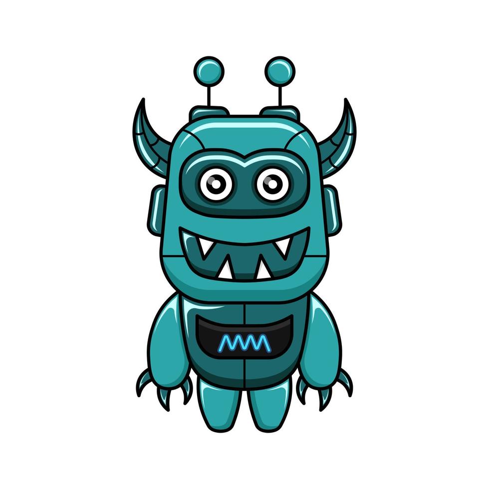 modern Vektor Illustration Roboter Monster- Design