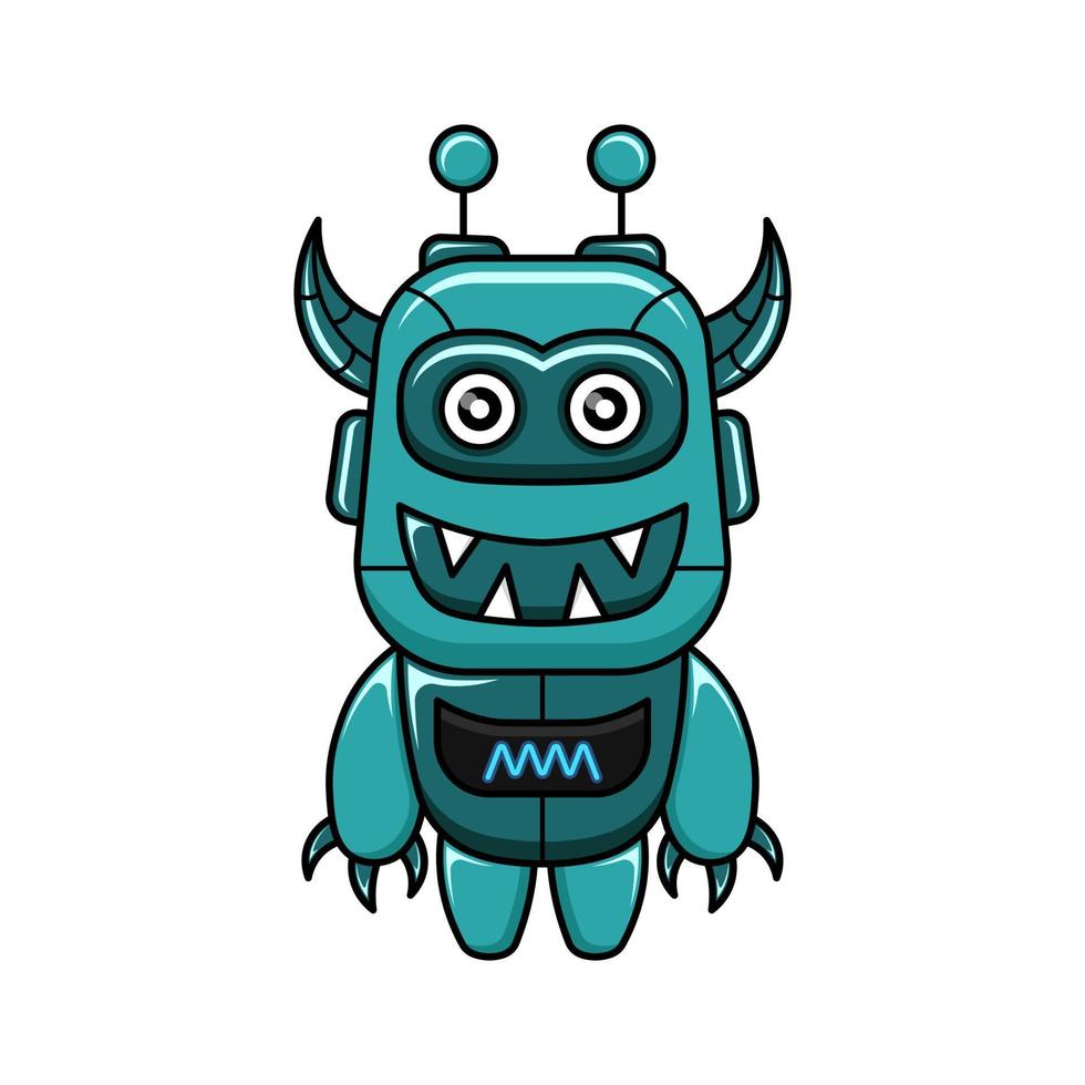 modern vektor illustration robot monster design
