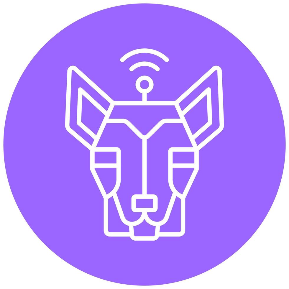 Roboter Hund Symbol Stil vektor