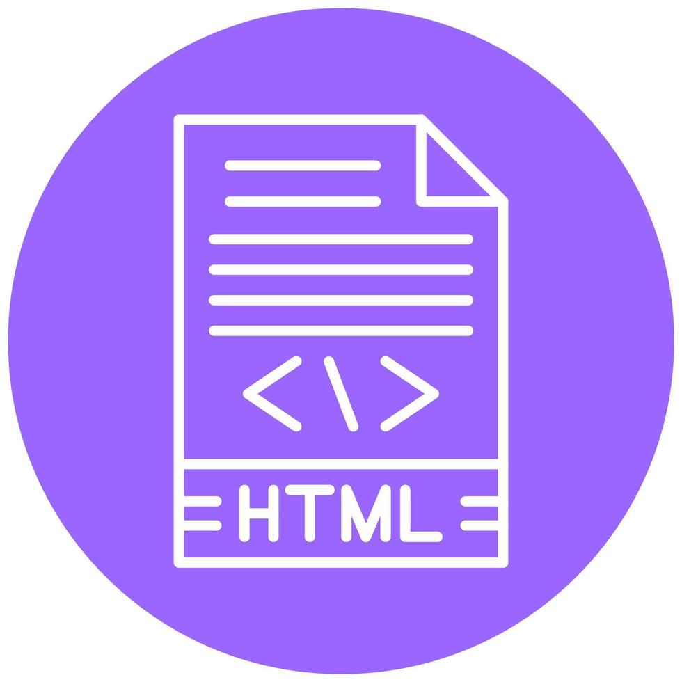 html ikon stil vektor