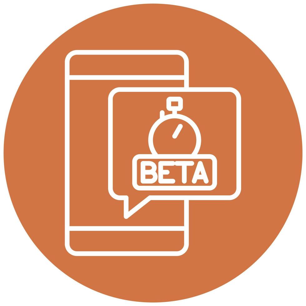 Beta testen Symbol Stil vektor