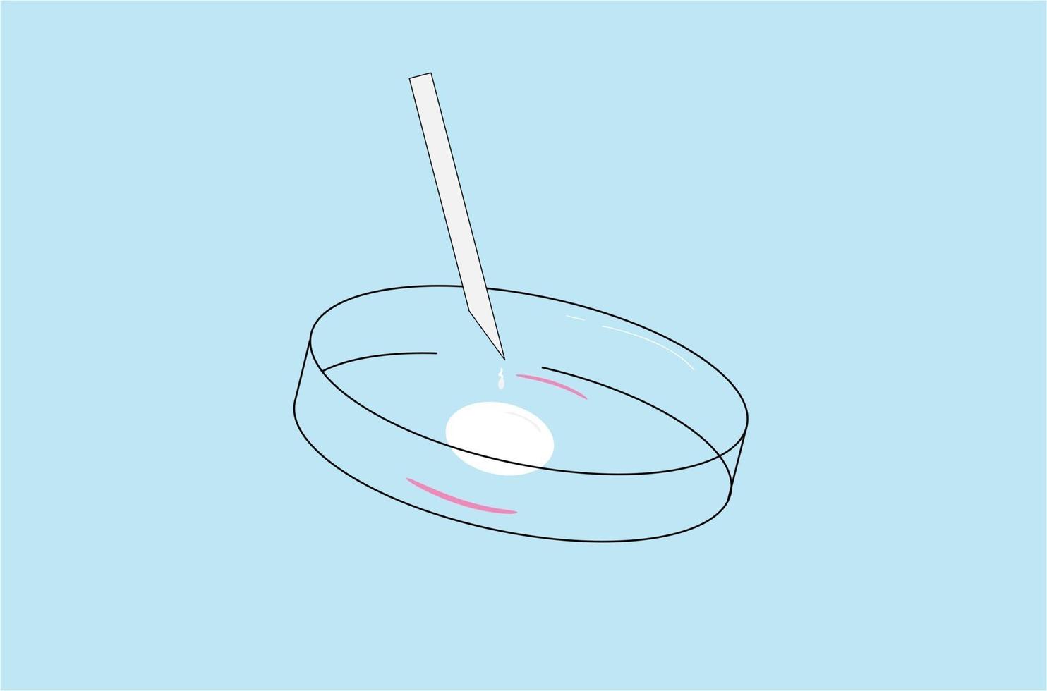 Vektorillustration der In-vitro-Fertilisation oder des IVF-Prozesses vektor