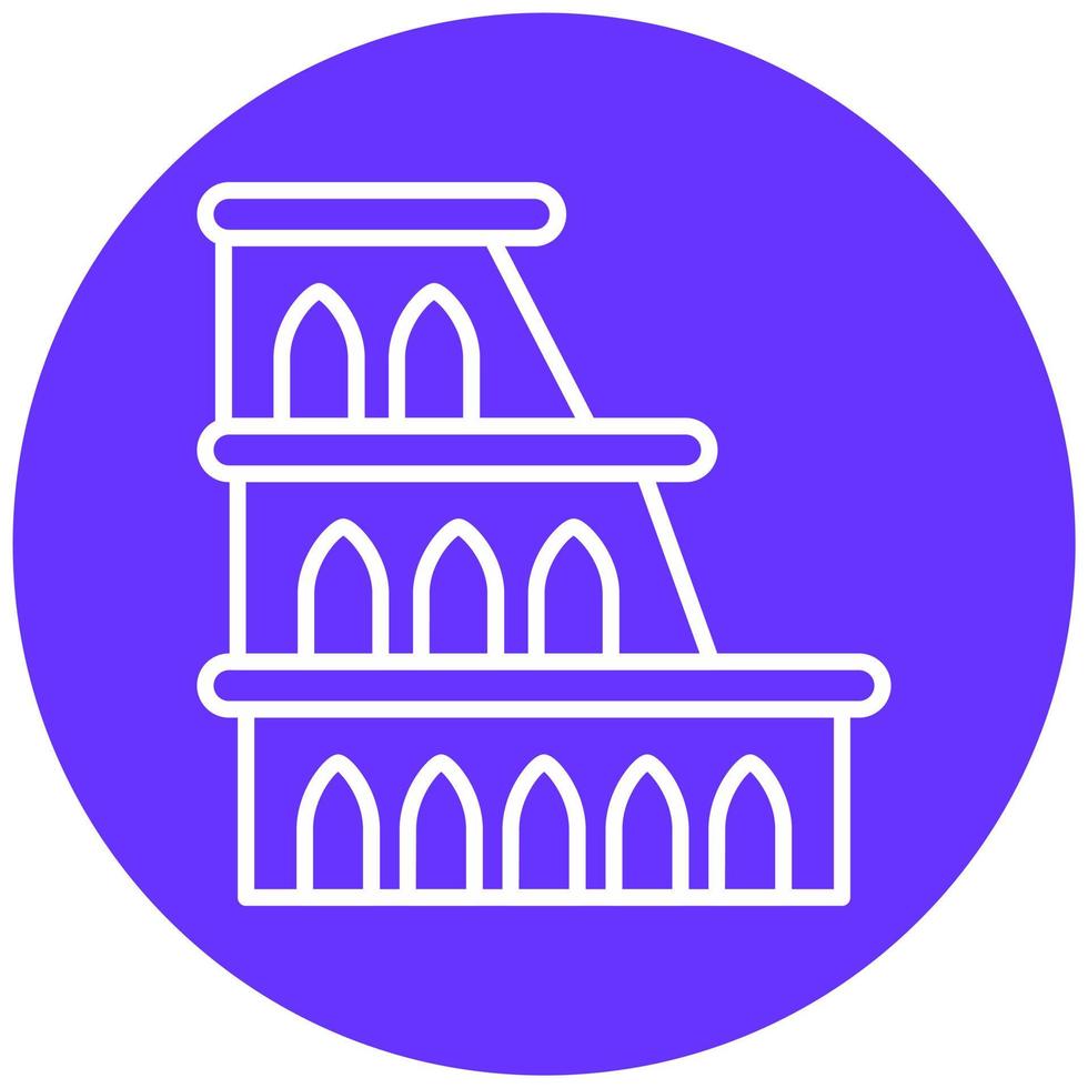 coliseum ikon stil vektor
