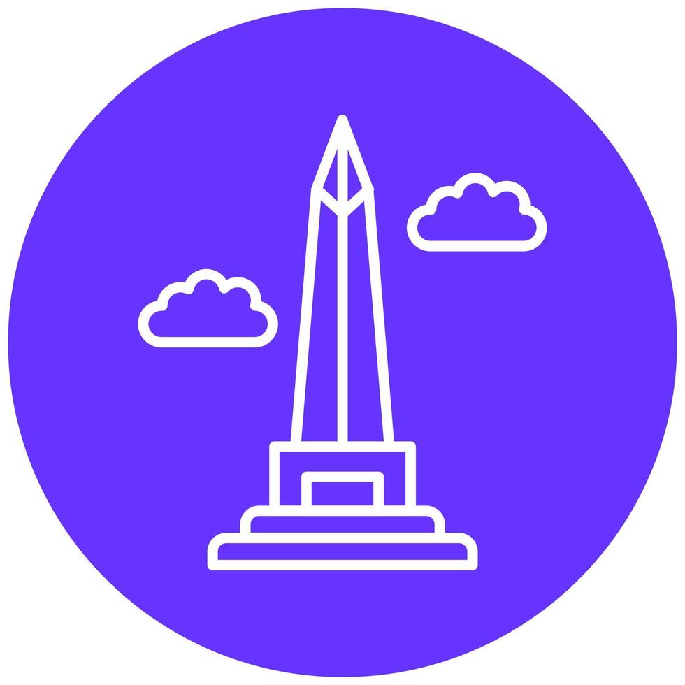 obelisk av buenos sänds ikon stil vektor
