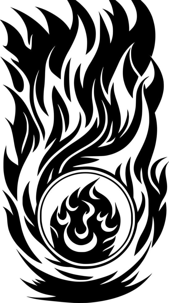 schwarz Feuer Muster Hintergrund vektor