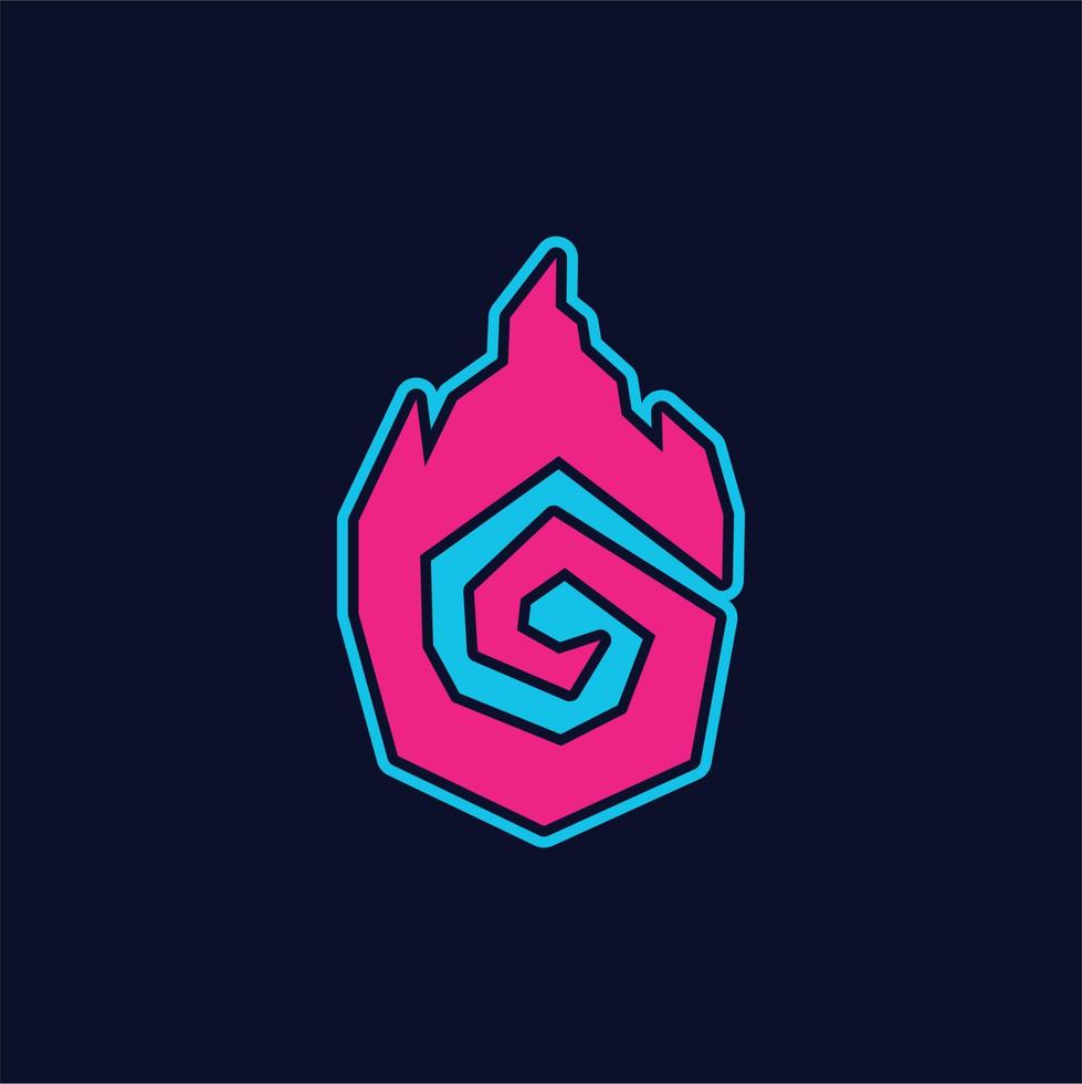 Brief G Feuer Vektor Logo Design. modern Logo zum Geschäft Identität. kreativ Symbol Element oder Vorlage Spiel Logo zum ein Magie