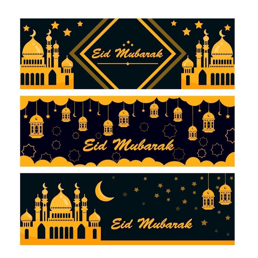 eid mubarak banner vektor