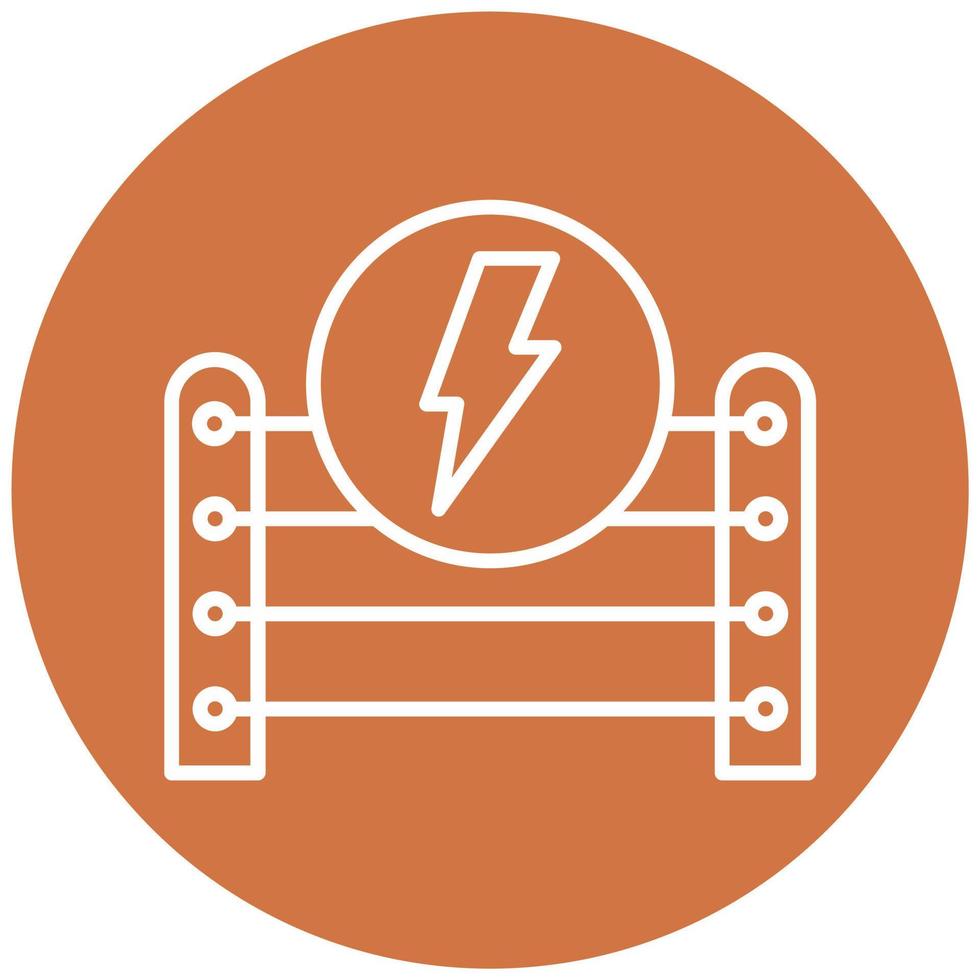 elektrisk staket vektor ikon stil