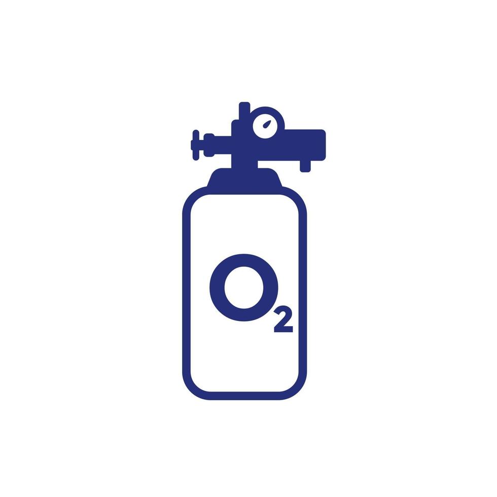 Symbol für Sauerstoffflasche oder Tank vektor