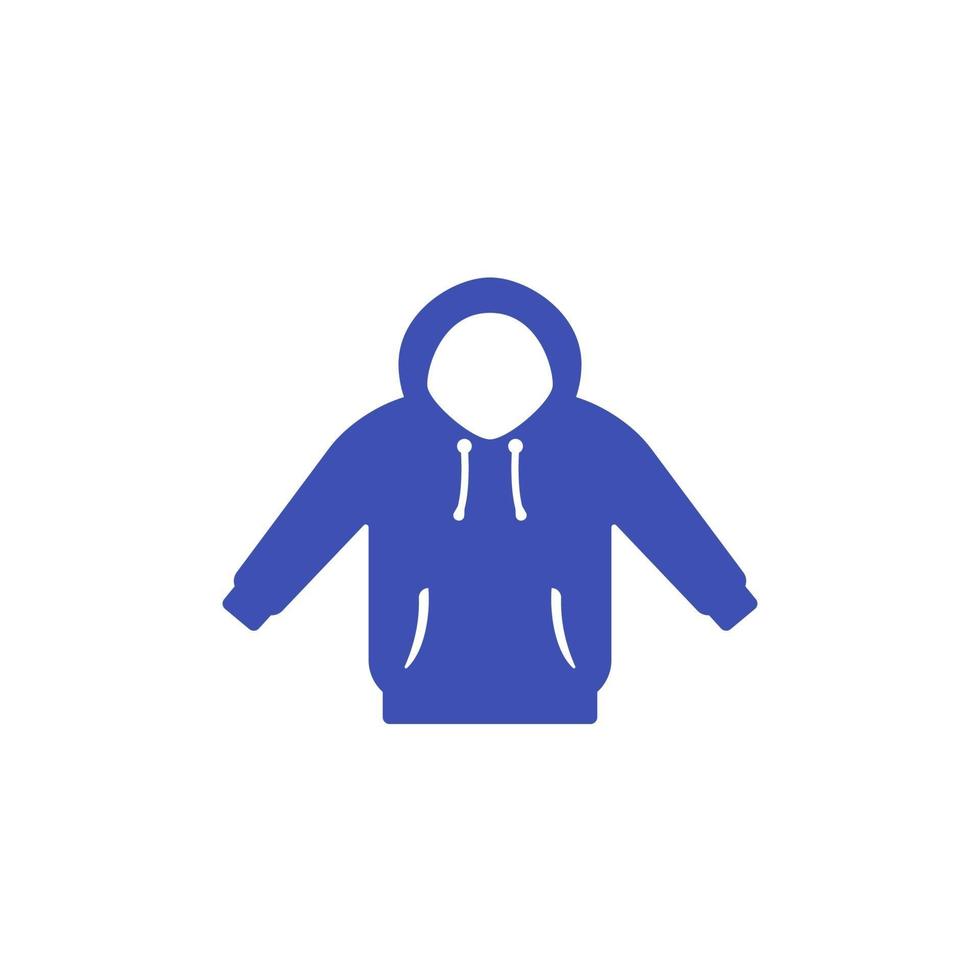 Hoodie-Symbol auf Weiß, Vektor