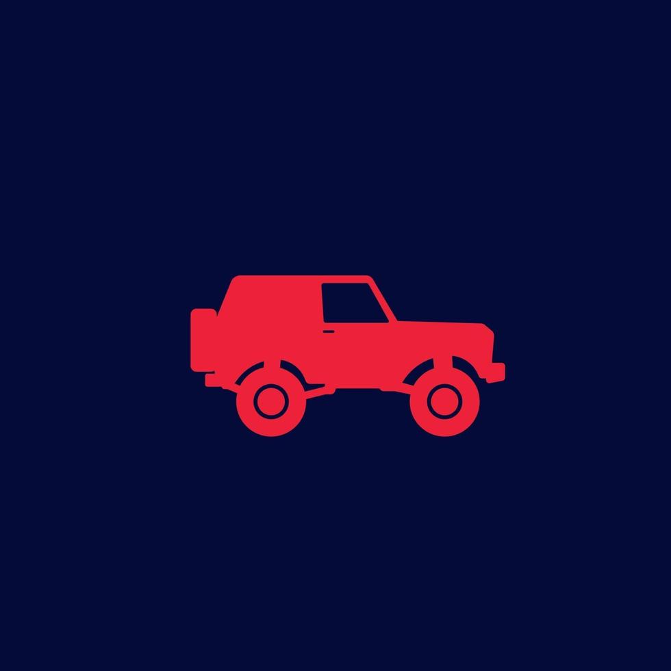 off-road bil, 4wd suv vektor ikon