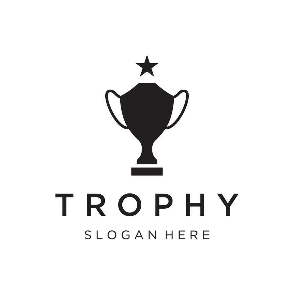 kreativ och unik trofén logotyp design. trofén logotyp för sporter turnering mästerskap. vektor