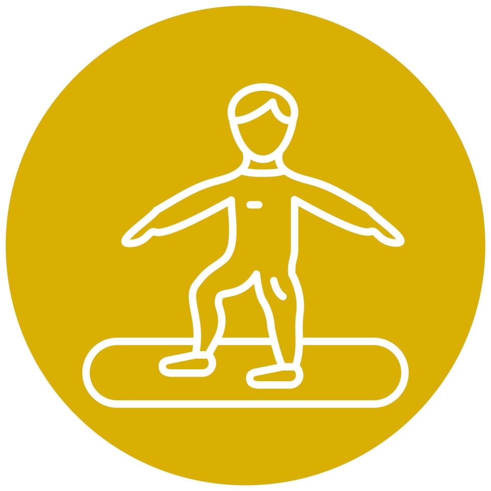 Person Surfen Vektor Symbol Stil