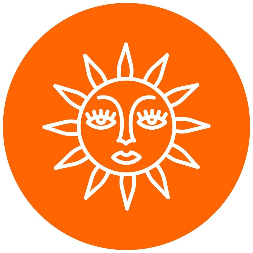 Sonne mit Gesicht Vektor Symbol Stil