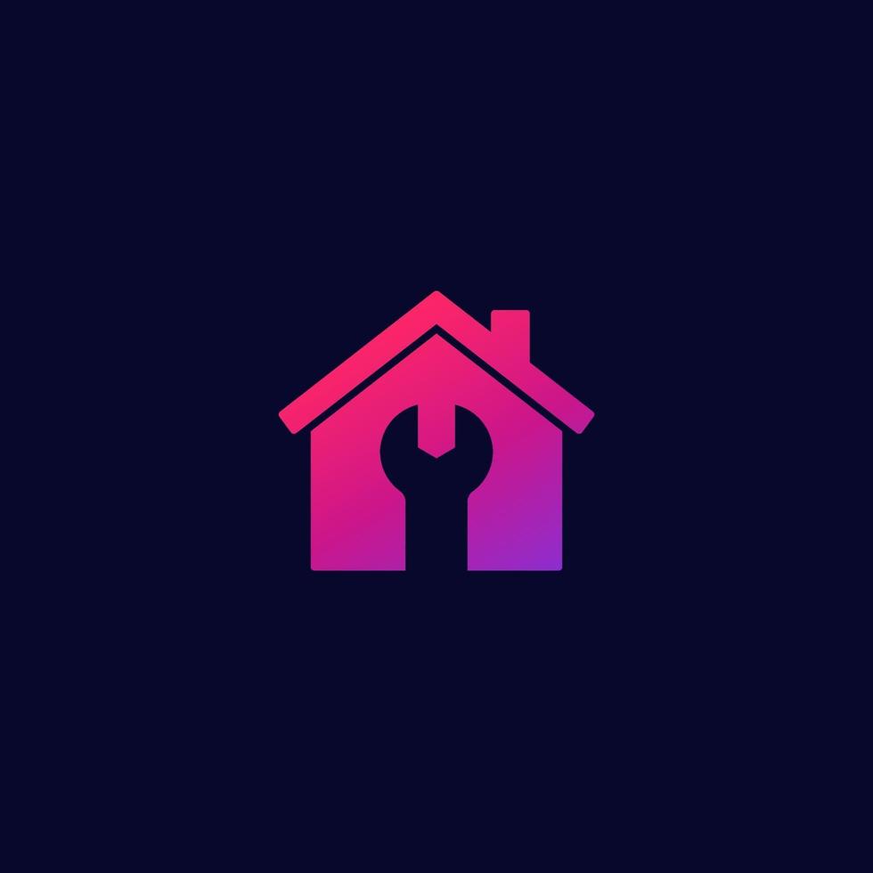 Hauswartungsservice, Vektor-Logo-Design vektor