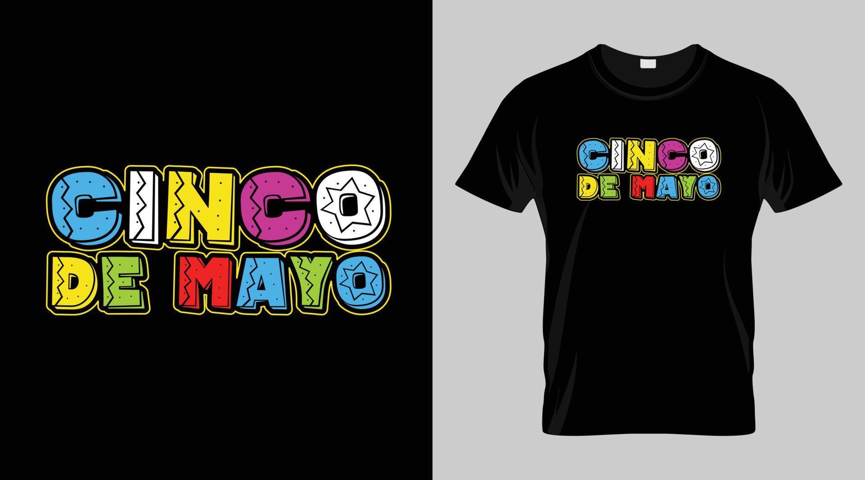 cinco de Mayo Festival T-Shirt Design, Mexikaner Festival Vektor T-Shirt Design