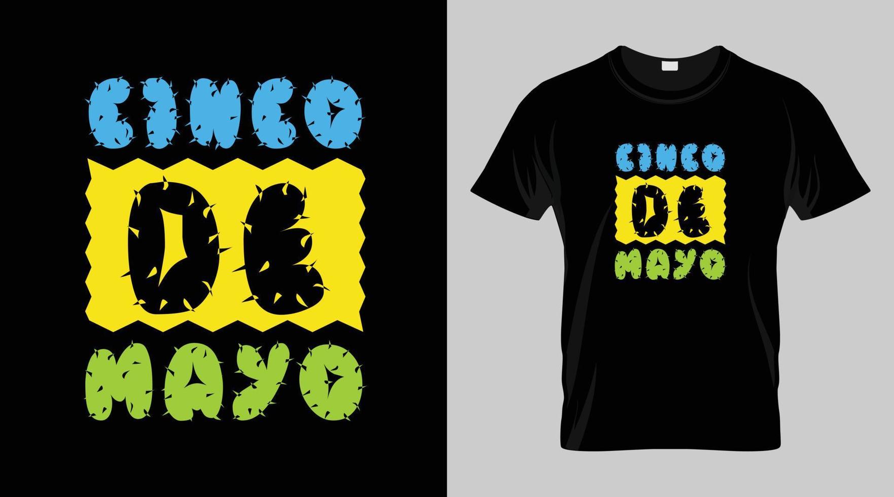 cinco de Mayo Festival T-Shirt Design, Mexikaner Festival Vektor T-Shirt Design