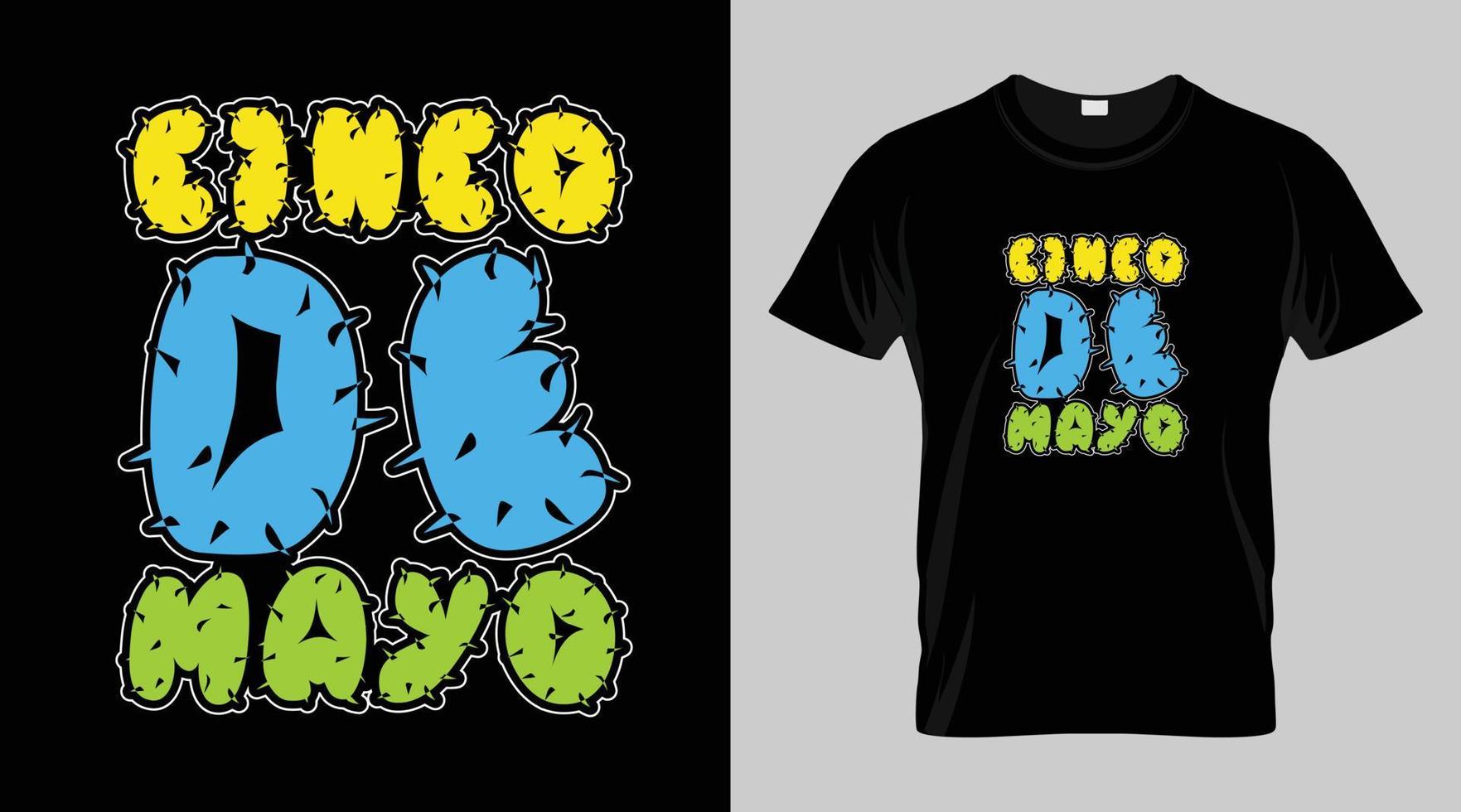 cinco de Mayo Festival T-Shirt Design, Mexikaner Festival Vektor T-Shirt Design