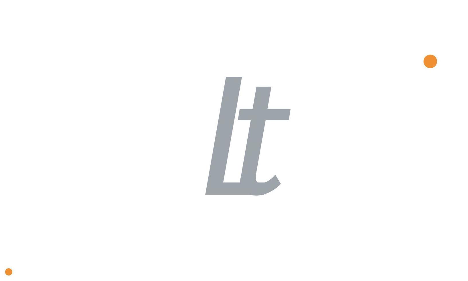 alphabet buchstaben initialen monogramm logo lt, tl, l und t vektor