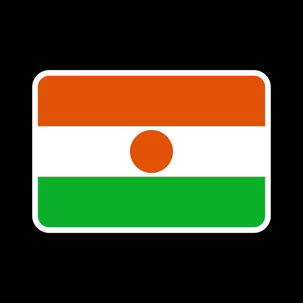 Niger-Flagge, offizielle Farben und Proportionen. Vektor-Illustration. vektor