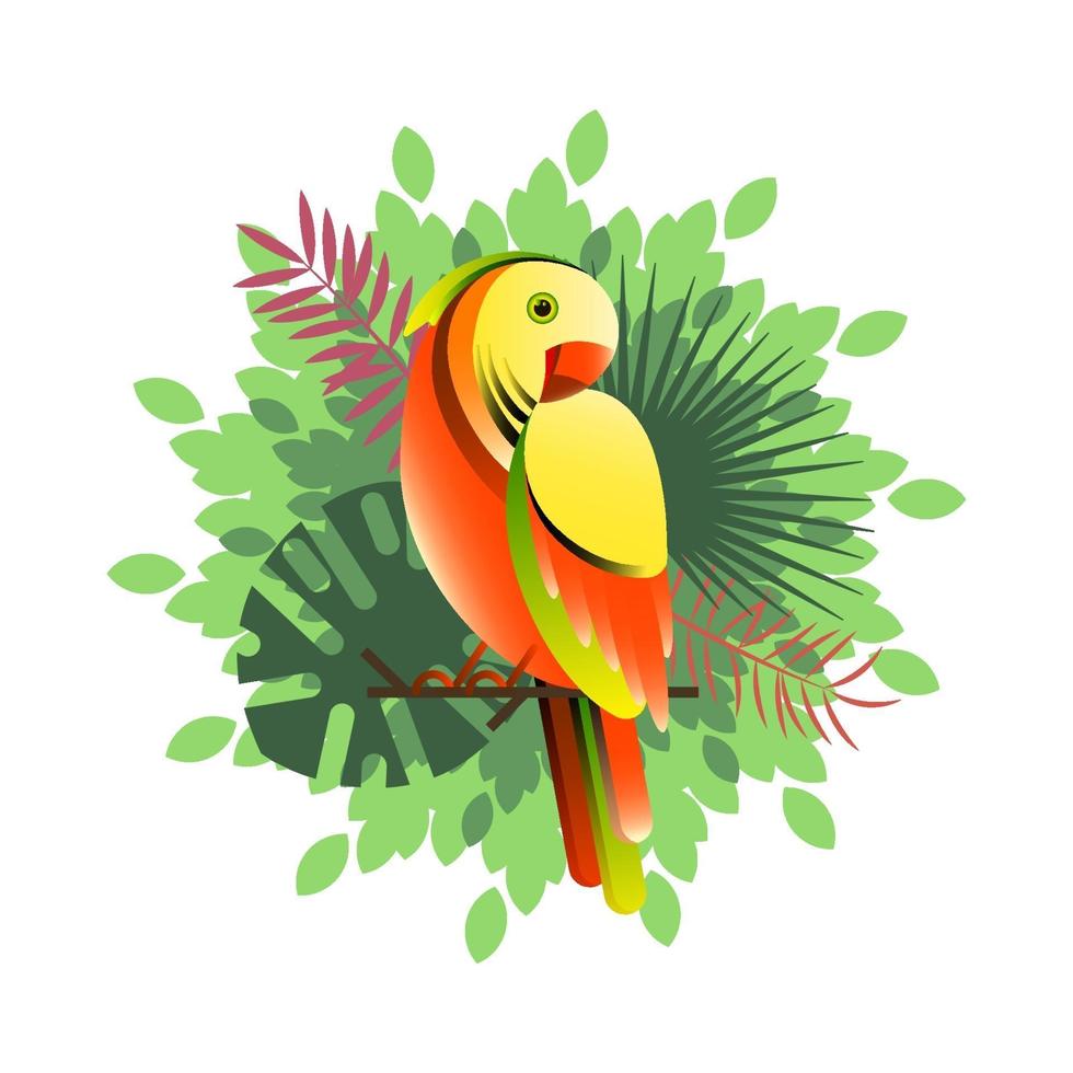 Vektorillustration eines Papageis vektor