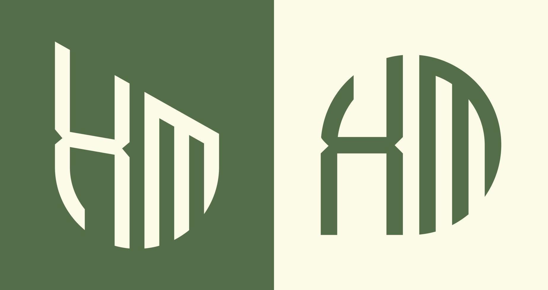 kreativ enkel första brev xm logotyp mönster bunt. vektor