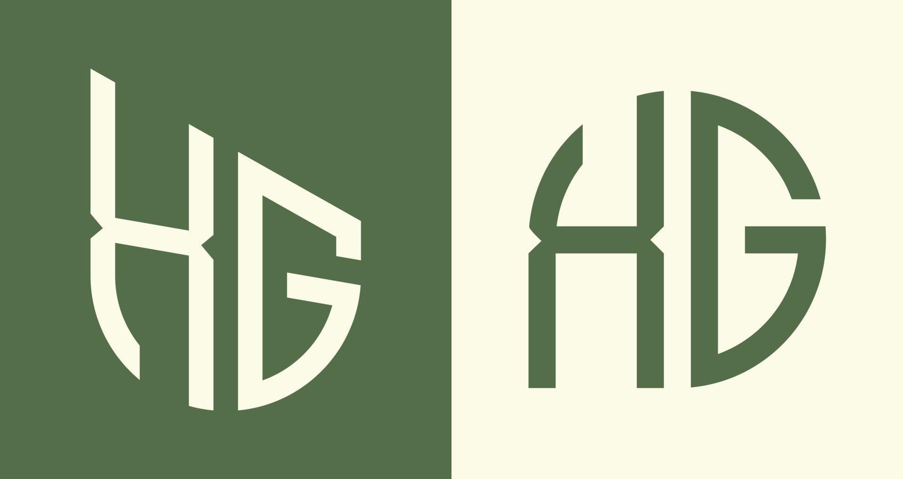 kreativ einfach Initiale Briefe xg Logo Designs bündeln. vektor