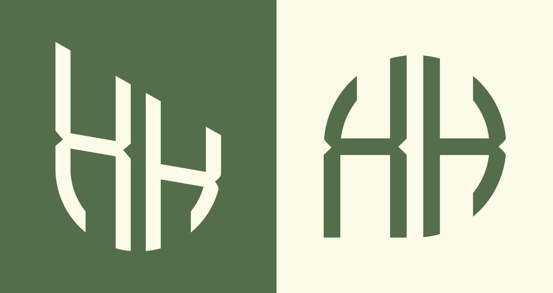 kreativ enkel första brev xk logotyp mönster bunt. vektor
