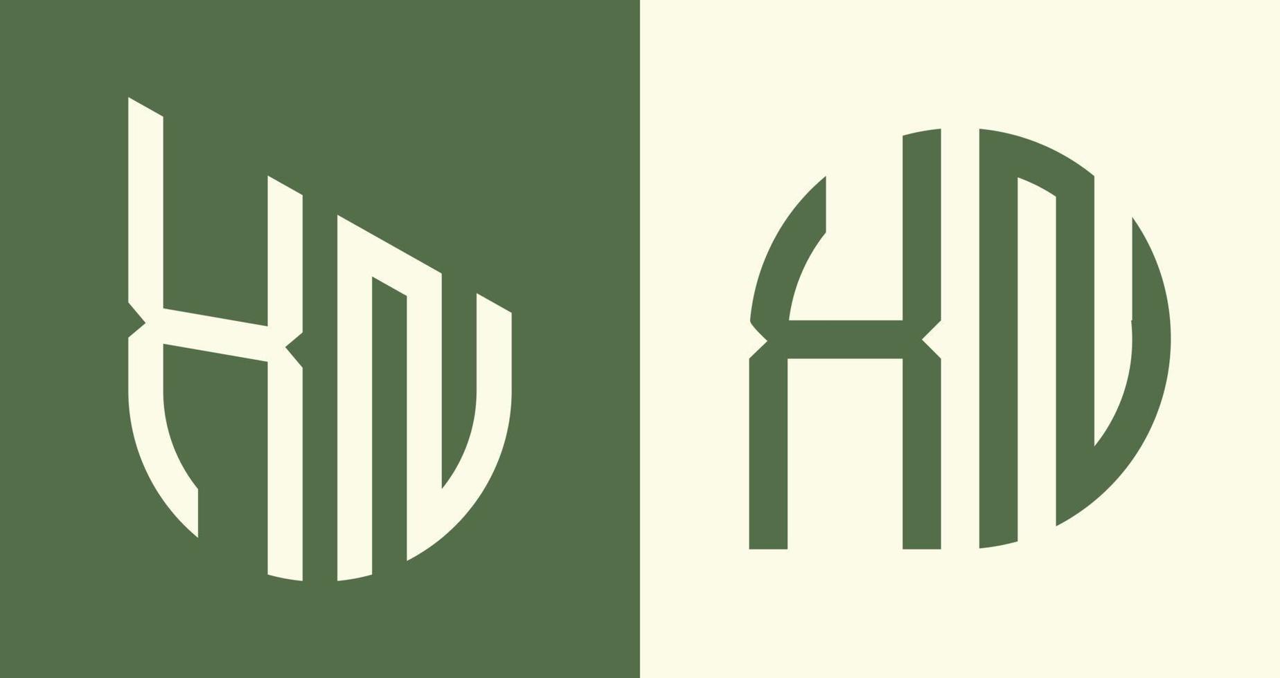 kreativ einfach Initiale Briefe xn Logo Designs bündeln. vektor