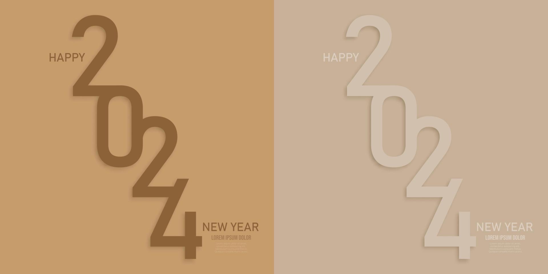 2024 Nummer elegant Vektor Logo Design. mit sauber dünn Zahlen zum 2024 Neu Jahr Feier. perfekt Typografie zum 2024 speichern das Datum Luxus Designs und Neu Jahr Feier.