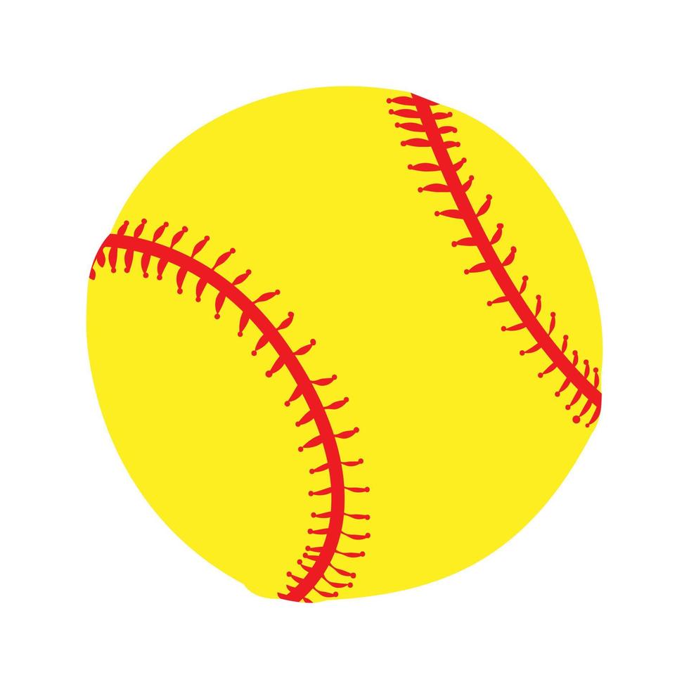 mjuk boll vektor ikon. baseboll illustration tecken. boll symbol eller logotyp.