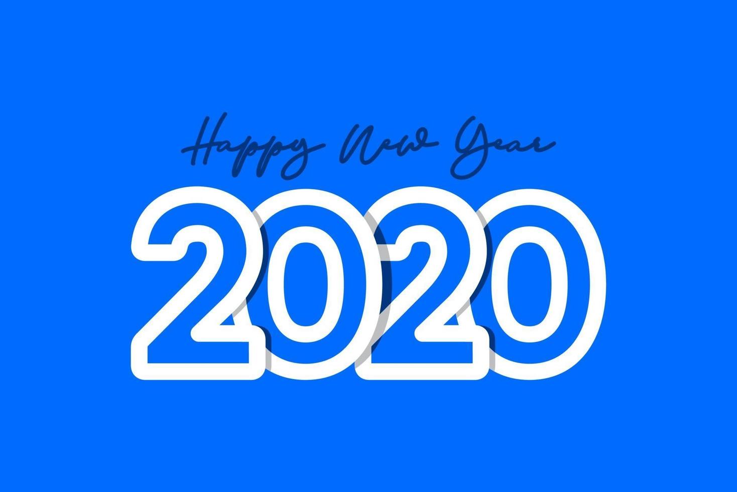 Frohes neues Jahr 2020 Feier Vektor Vorlage Design Illustration