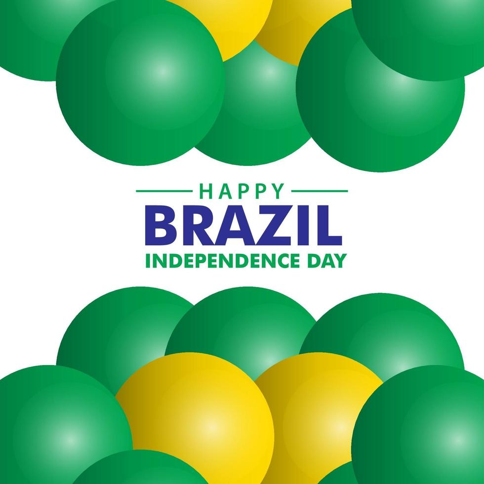 glad Brasilien självständighetsdagen vektor mall design illustration