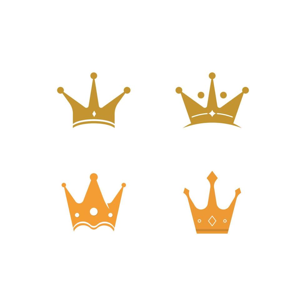 krona logotyp mall vektor ikon