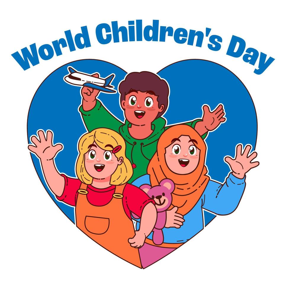 Welt Kinder- Tag Illustration vektor