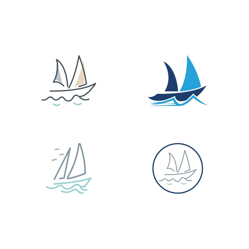 Segelboot Illustration Design Vektor Vorlage