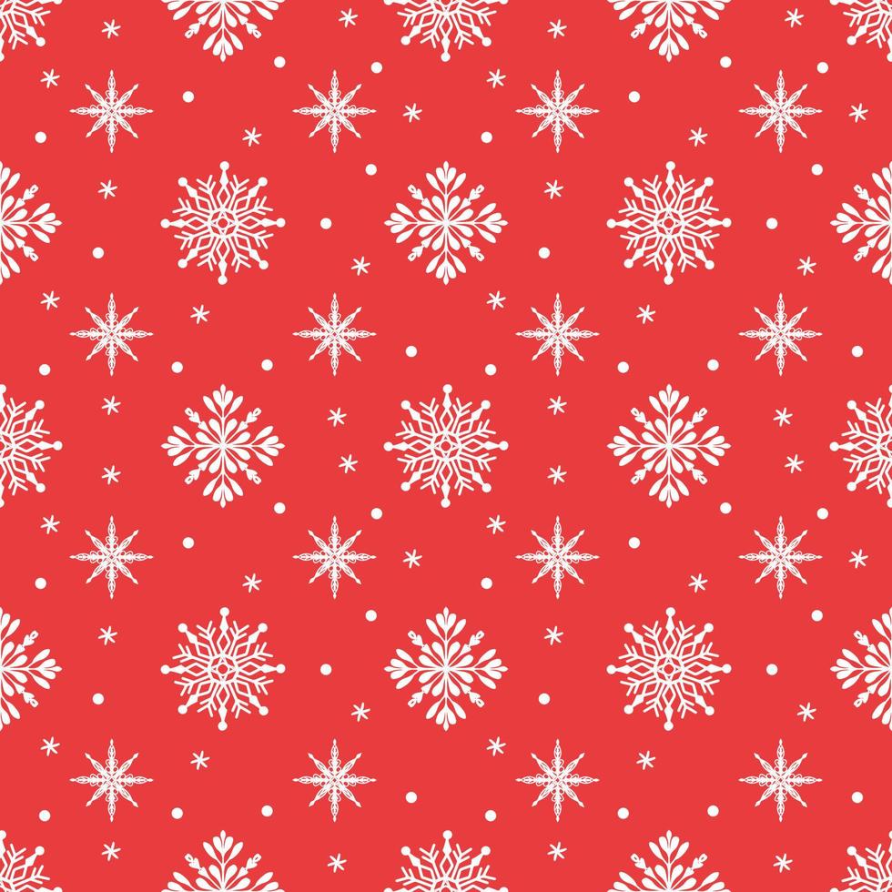 Urlaub nahtlos Muster, fröhlich Weihnachten und glücklich Neu Jahr Hintergrund mit Schneeflocken. vektor