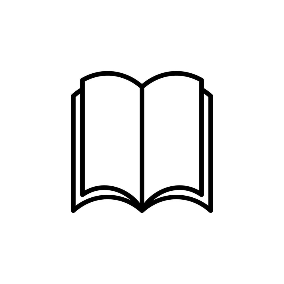 Symbol Buch Bibliothek Hörbuch öffnen Vektor Bildung online Zeichen
