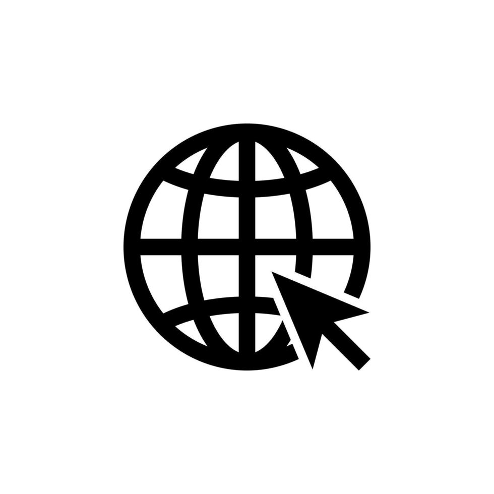 Netz Symbol. Webseite Vektor Symbol. Internet Welt Vektor auf Weiß Hintergrund