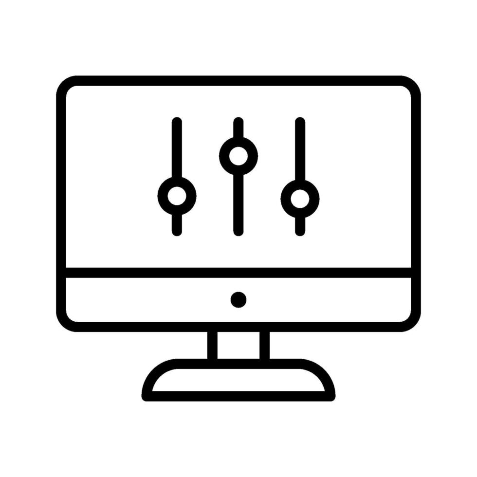 Symbol für Computereinstellungen vektor