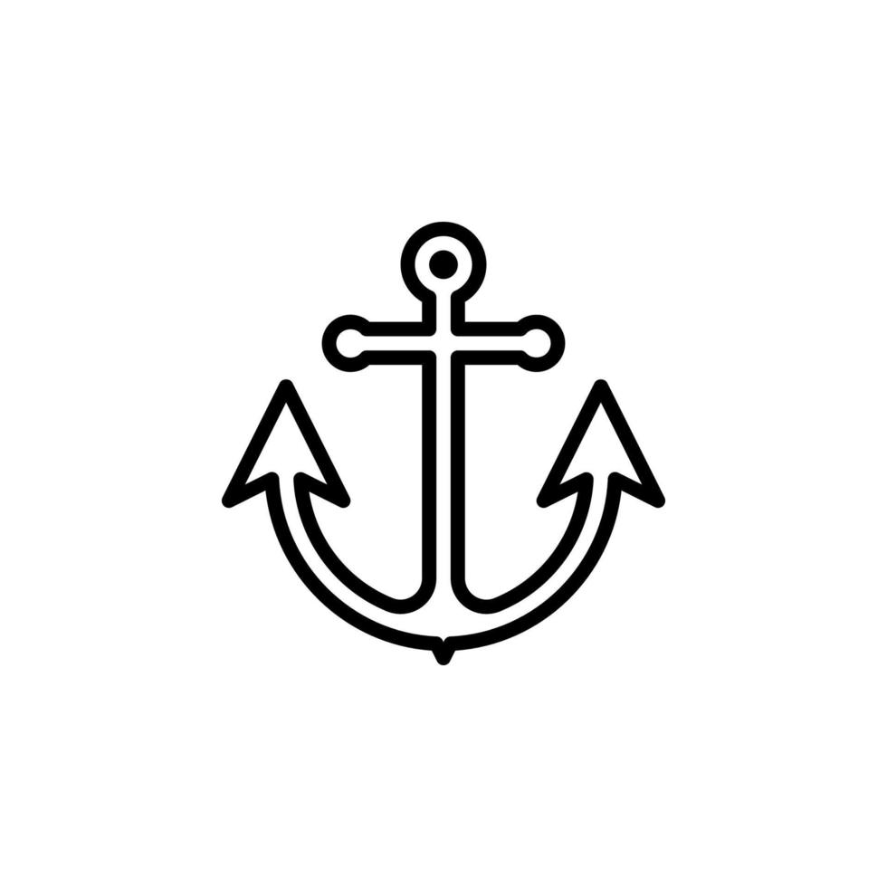 Anker Symbol Vektor eben Illustration auf Weiß Hintergrund