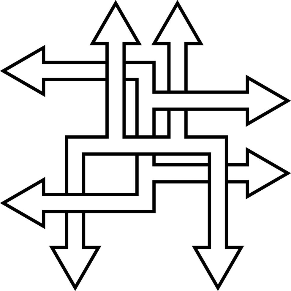 Komplex Wege lösen Komplex Probleme, Pfeil Richtung Optimierung Prozess vektor