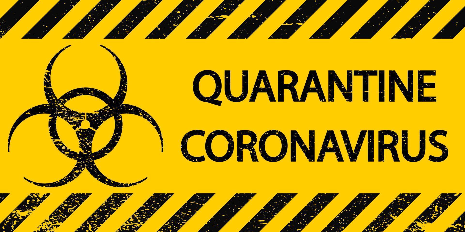 Ränder tecken karantän zon område sluta ny coronavirus utbrott covid vektor
